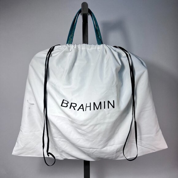 NWT BRAHMIN Mini Asher Turquoise Melbourne Croc Satchel Crossbody Handbag - Picture 9 of 9